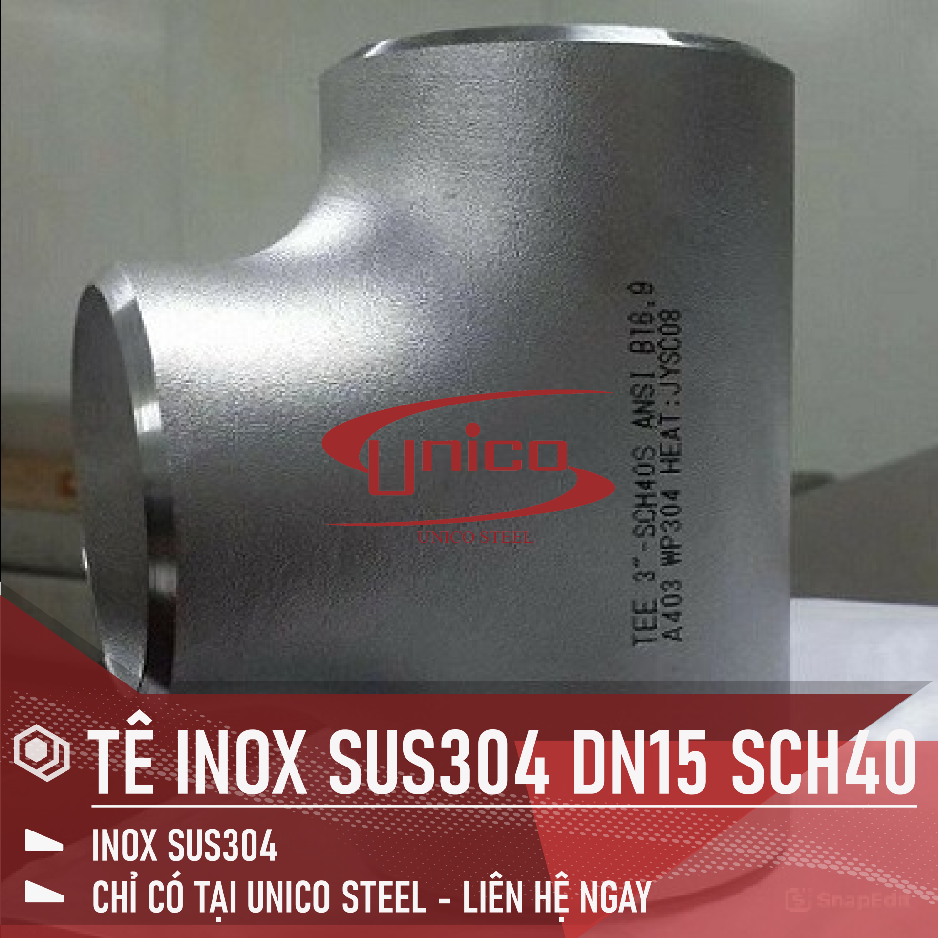 TÊ INOX SUS304 ĐỘ DÀY SCH40 VÀ NHIỀU KÍCH THƯỚC KHÁC