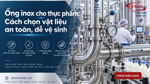 Ống inox cho thực phẩm: Cách chọn vật liệu an toàn, dễ vệ sinh