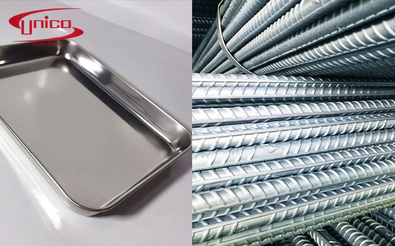 so sánh thép carbon và inox