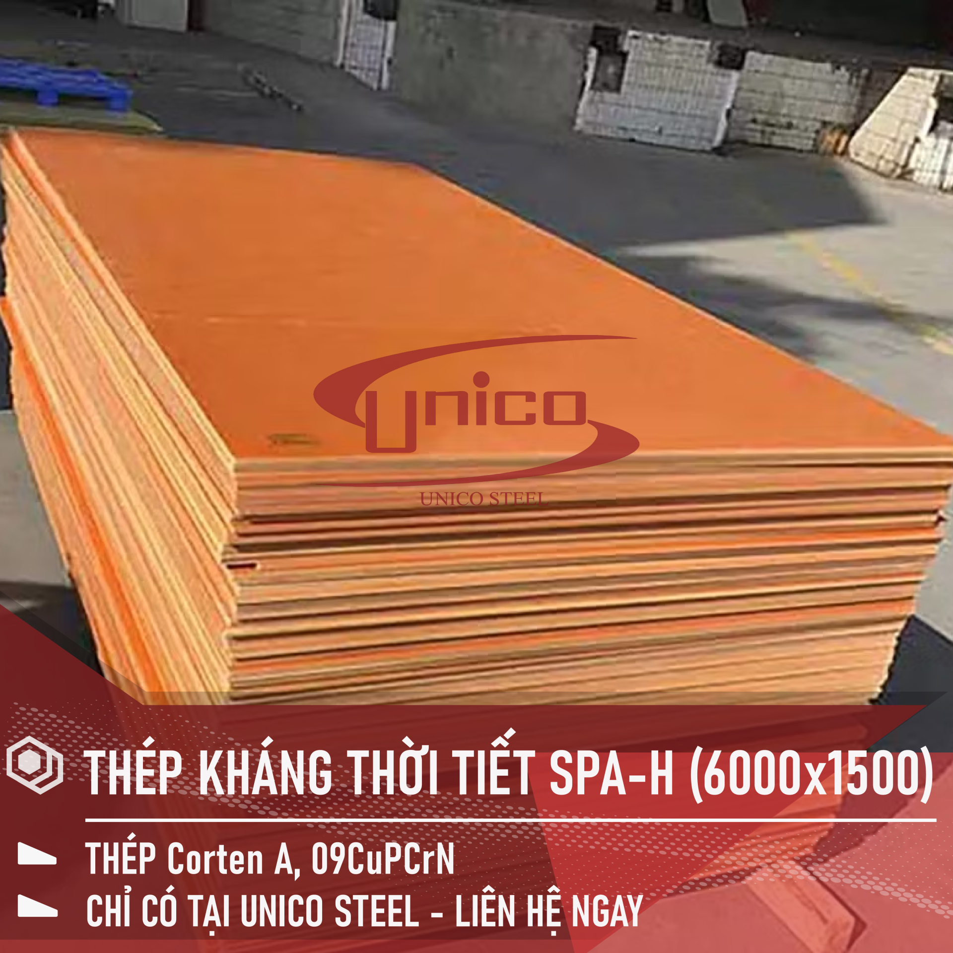 THÉP KHÁNG THỜI TIẾT SPA-H DÀI: 6000mm / RỘNG: 1250,1500mm