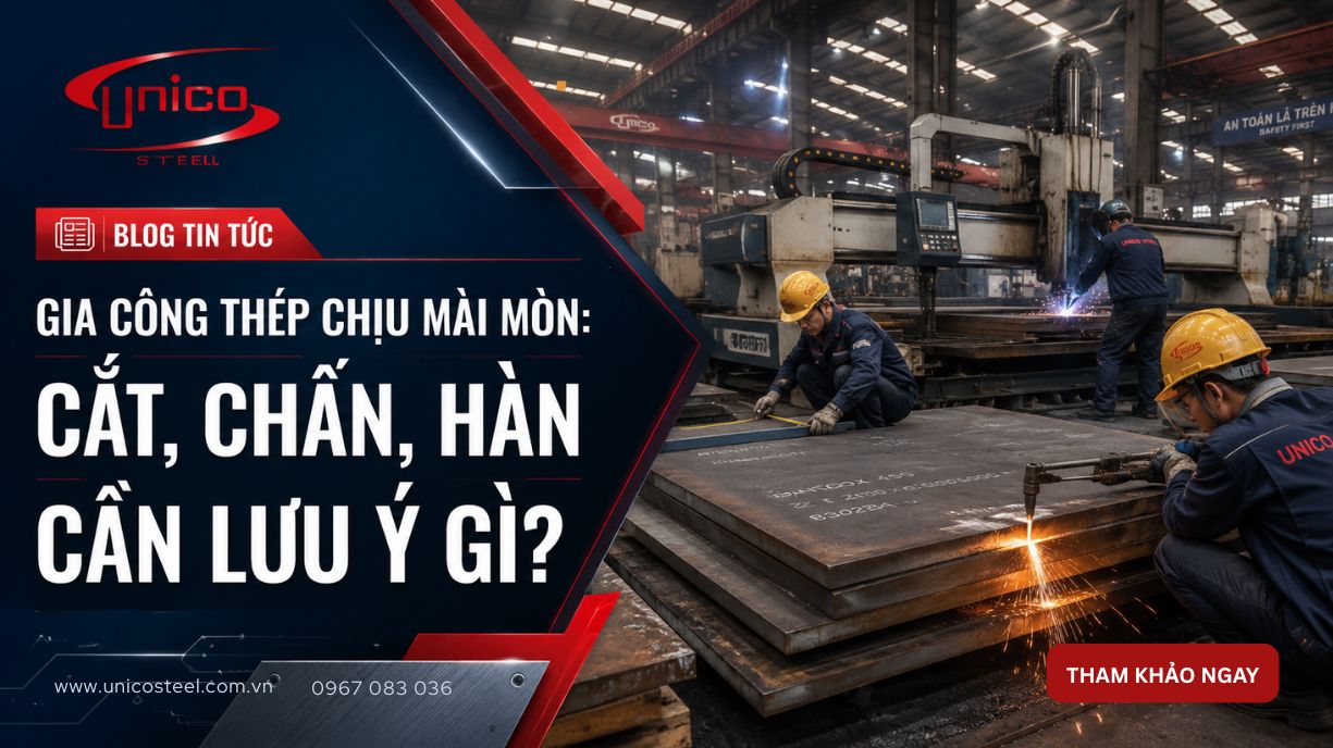 Gia công thép chịu mài mòn: Cắt, chấn, hàn cần lưu ý gì?