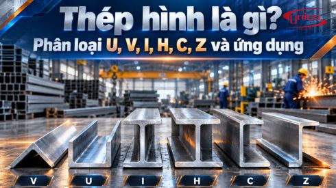 Thép hình là gì? Phân loại U, V, I, H, C, Z và ứng dụng