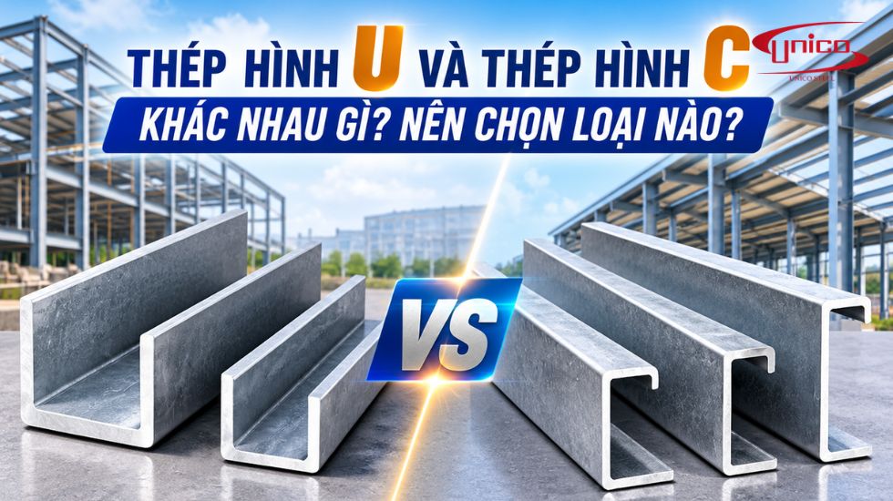 Thép hình U và thép hình C khác nhau gì? Nên chọn loại nào?