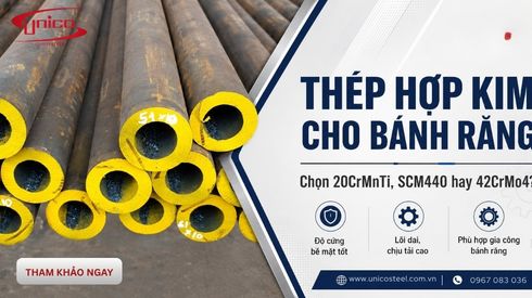 Thép hợp kim cho bánh răng: Chọn 20CrMnTi, SCM440 hay 42CrMo4?