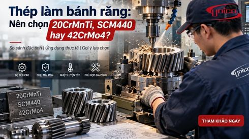 Thép làm bánh răng: Nên chọn 20CrMnTi, SCM440 hay 42CrMo4?