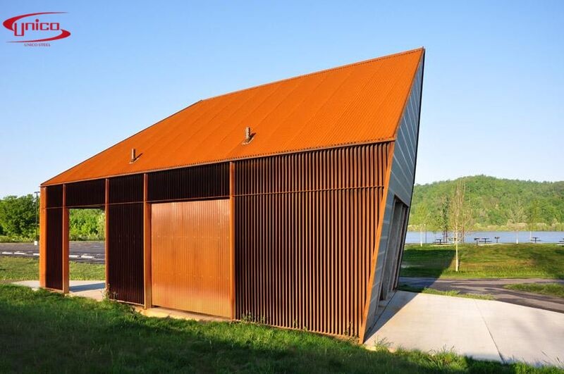 ứng dụng th&eacute;p corten steel