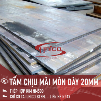 TẤM CHỊU MÀI MÒN NM500 DÀY 20MM