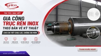Gia công trục rèn inox theo bản vẽ kỹ thuật cho chi tiết chịu lực, chống ăn mòn