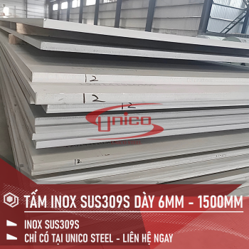 TẤM INOX SUS309S DÀY 6MM KHỔ 1500MM