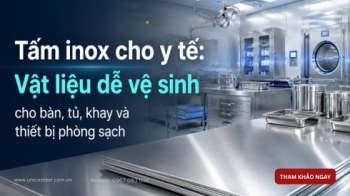 Tấm inox cho y tế: Vật liệu dễ vệ sinh cho bàn, tủ, khay và thiết bị phòng sạch
