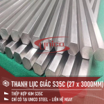 THANH LỤC GIÁC S35C QUY CÁCH: 27 x 3000MM