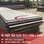 THÉP TẤM S45C KÍCH THƯỚC: 5.7 x 1256 x 6000