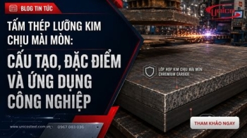 Tấm thép lưỡng kim chịu mài mòn: Cấu tạo, đặc điểm và ứng dụng công nghiệp