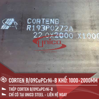 THÉP CORTEN B/09CuPCrNi-B KHỔ 1000-2000MM