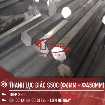 THANH LỤC GIÁC S50C ĐƯỜNG KÍNH: Φ6 - Φ450MM