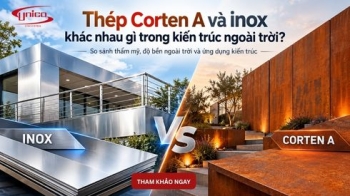 Thép Corten A và inox khác nhau gì trong kiến trúc ngoài trời?