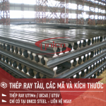 THÉP RAY TÀU, CÁC MÃ KÈM KÍCH THƯỚC CƠ BẢN