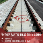 THÉP RAY TÀU UIC60 KÍCH THƯỚC (11M x 80MM)