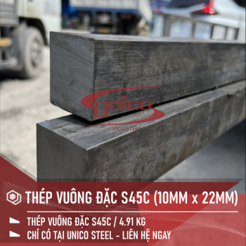 THÉP VUÔNG ĐẶC S45C (10 X 22) TRỌNG LƯỢNG 4.91 KG