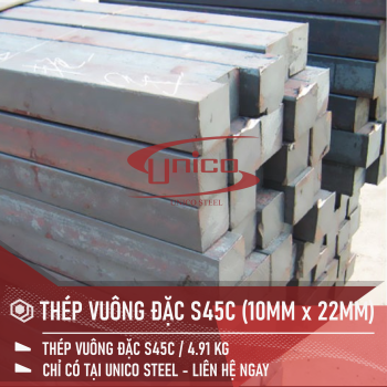 THÉP VUÔNG ĐẶC S45C (10 X 22) TRỌNG LƯỢNG 4.91 KG