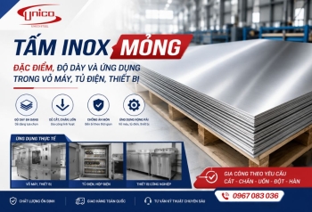 Tấm inox mỏng: Đặc điểm, độ dày và ứng dụng trong vỏ máy, tủ điện, thiết bị